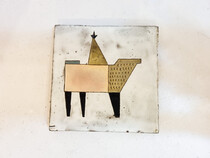 Mid-Century Modern Ceramic Tile in the style of Bruno Capacci