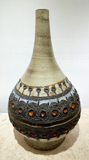Mid-Century Modern Ceramic Vase by Perignem, Belgium, 1960s