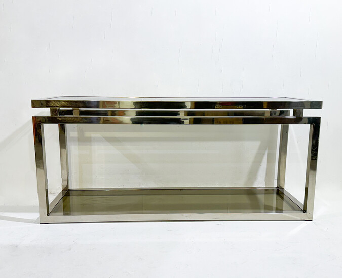 Mid-Century Modern Chrome Console, 1970s