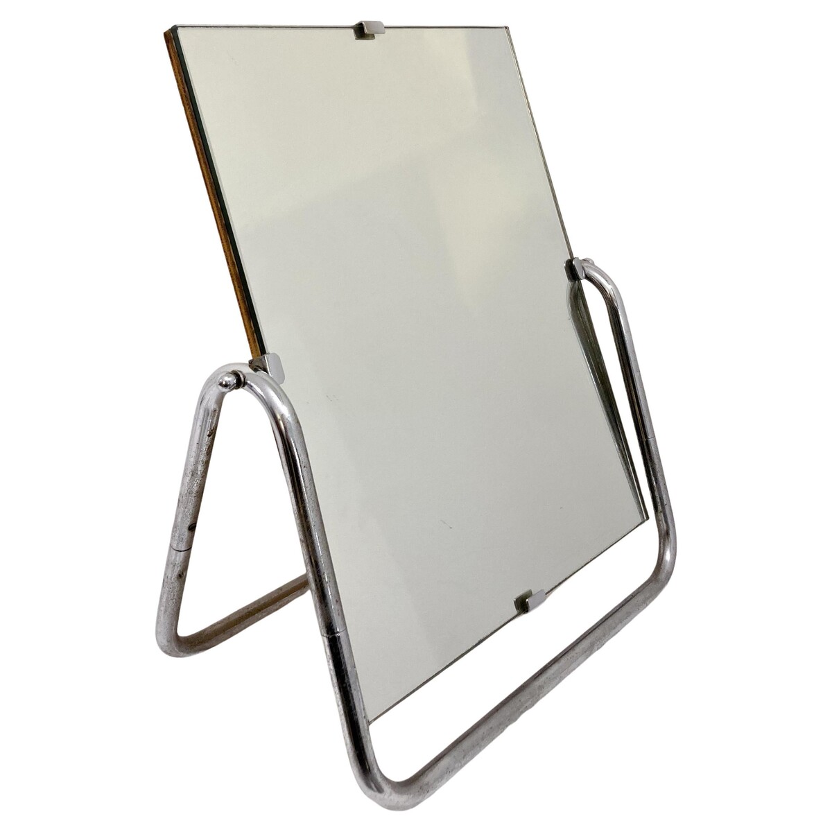 Mid-Century Modern Chrome Desk Mirror