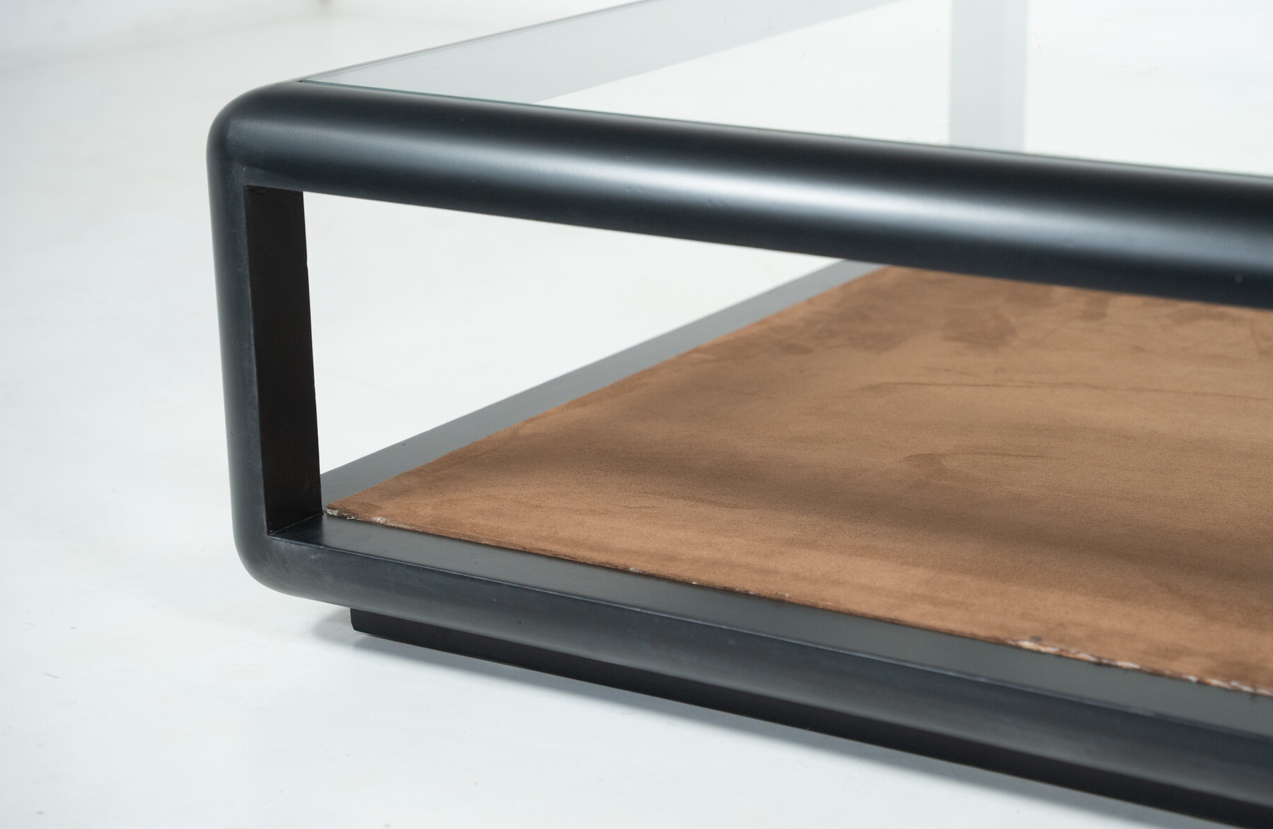 Mid-Century Modern Coffee Table attributed to Carlo Scarpa, Wood and Glass, Italy