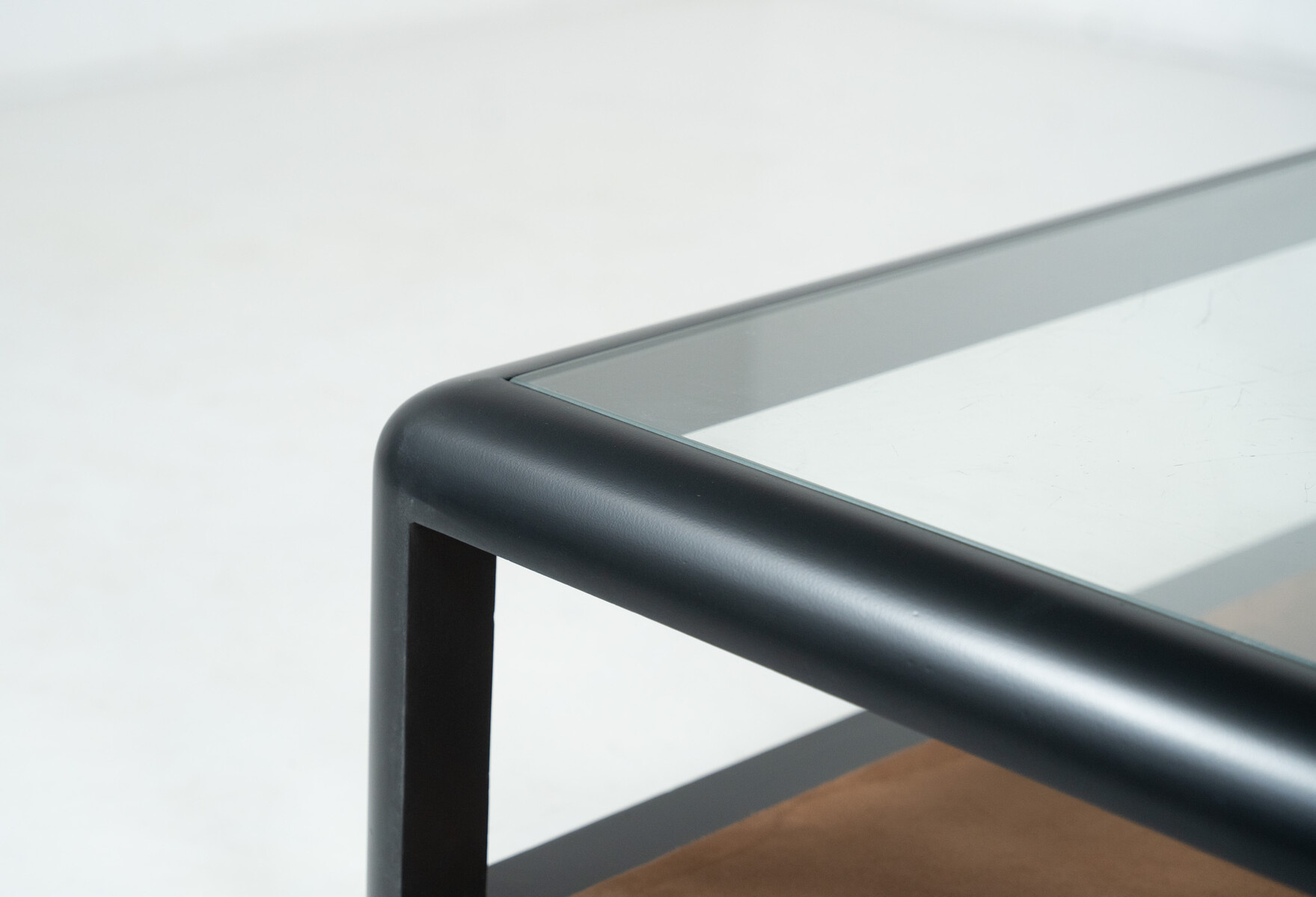 Mid-Century Modern Coffee Table attributed to Carlo Scarpa, Wood and Glass, Italy