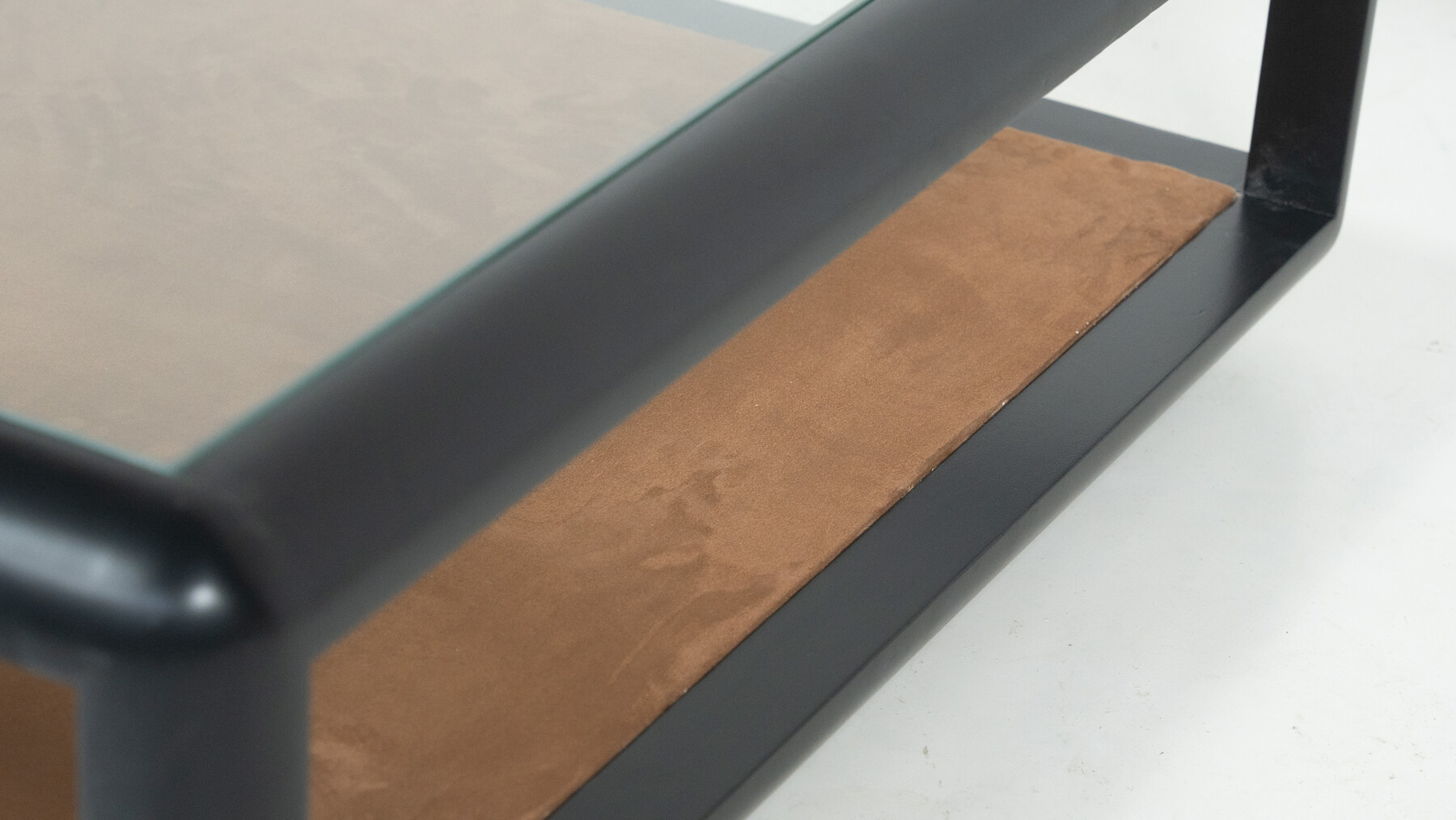 Mid-Century Modern Coffee Table attributed to Carlo Scarpa, Wood and Glass, Italy