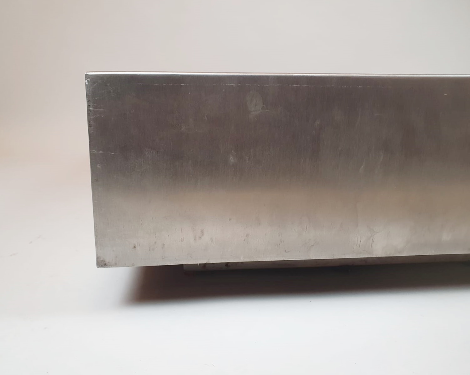 Mid-Century Modern Coffee Table attributed to Michel Boyer, Brushed Aluminum, 1970s