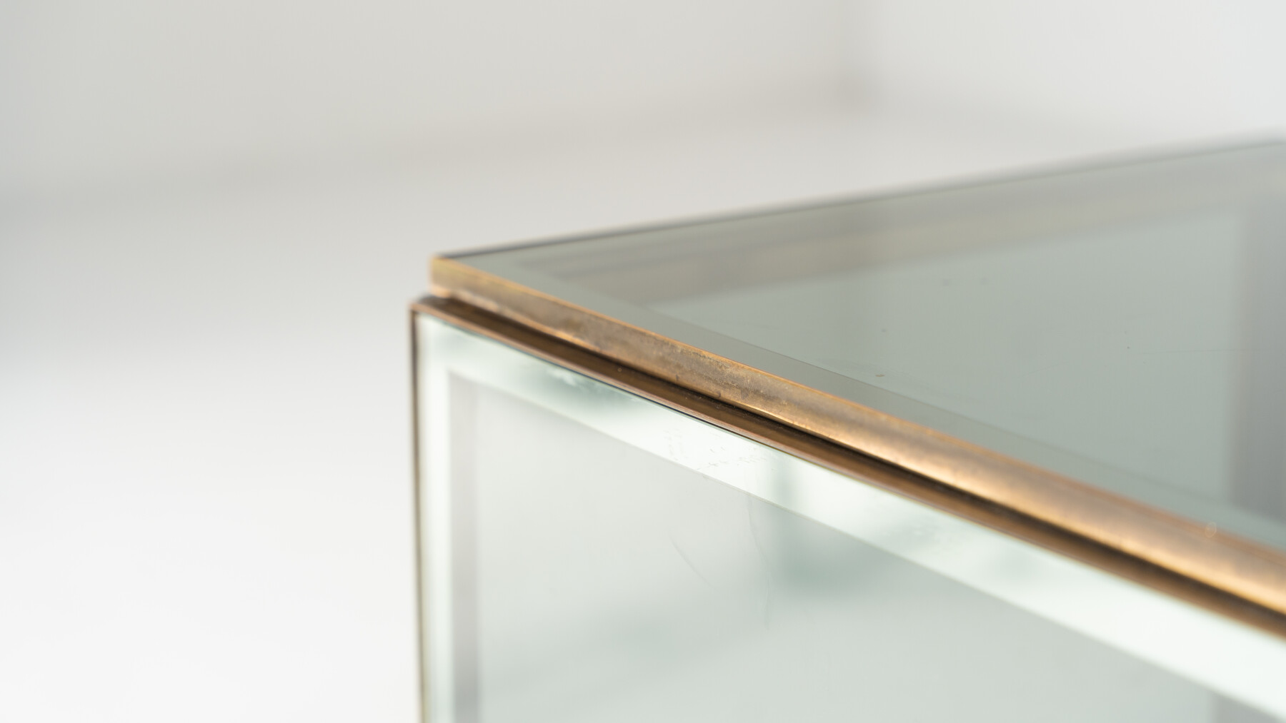 Mid-Century Modern Coffee Table/ Bar, Metal and Glass, 1970s