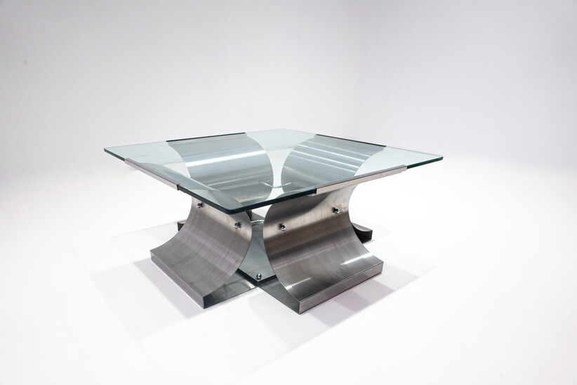 Mid-Century Modern Coffee Table by Francois Monnet for Kappa, 1970s