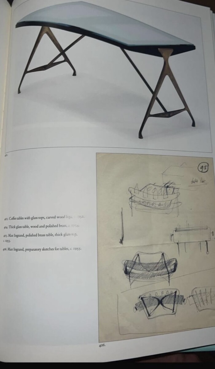 Mid-Century Modern Coffee Table by Max Ingrand, 1955