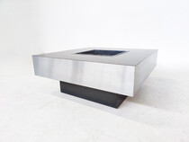 Mid Century Modern Coffee Table by Willy Rizzo for Mario Sabot, Italy, 1970s