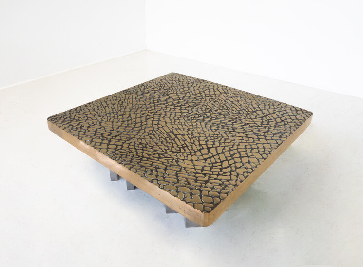 Mid-Century Modern Coffee Table in Bronze, Belgium