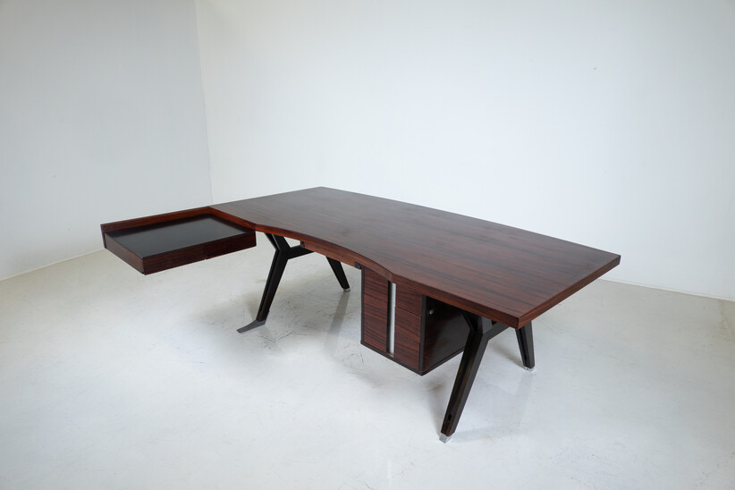 Mid-Century Modern Desk by Ico Parisi for Mim Roma, Italy, 1950s