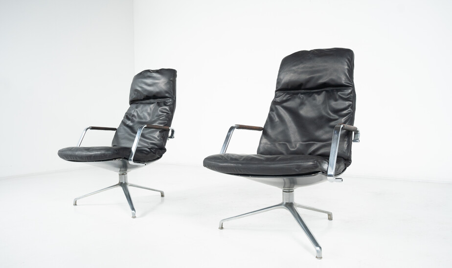 Mid-Century Modern Desk Chair FK-86 by by Preben Fabricius and Jørgen Kastholm for Kill International, Denmark / Germany, 1968 - 2 available