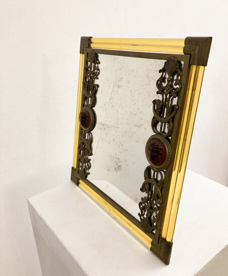 Mid-Century Modern Desk Mirror, Italy, 1970s
