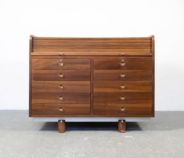 Mid-Century Modern Desk Table by Gianfranco Frattini for Bernini, Italy, 1960s