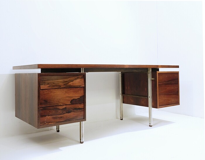 Mid Century Modern Desk with Two set of drawers, Italy, 1960s