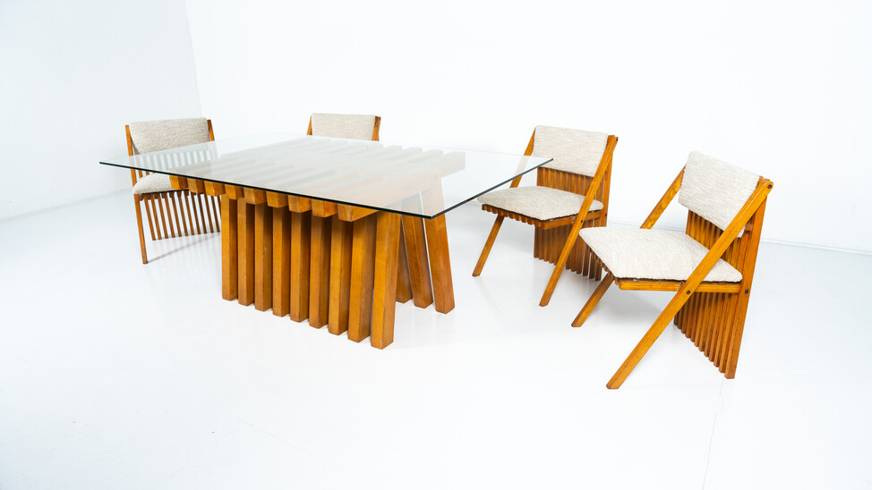 Mid-Century Modern Dining Table Set