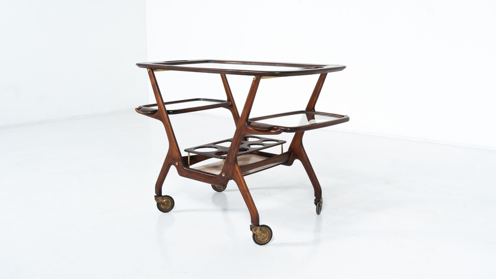 Mid-Century Modern Dry Bar/ Trolley by Cesare Lacca,  Italy, 1950s