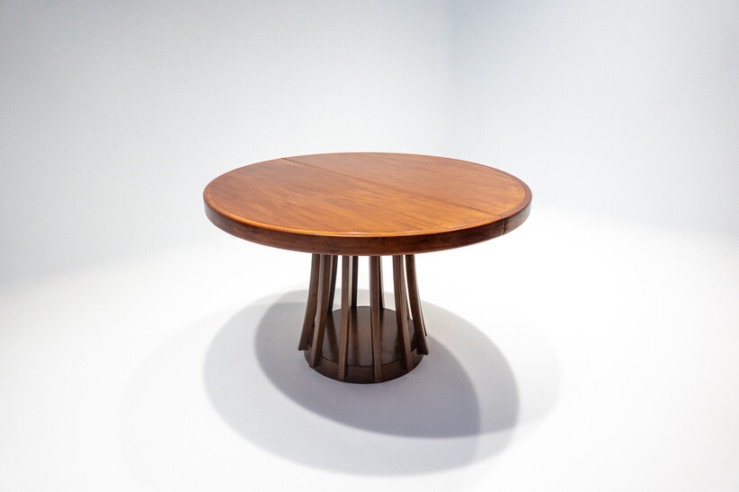 Mid-Century Modern Extendable Dining Table by Angelo Mangiarotti, Teak, Italy, 1970s