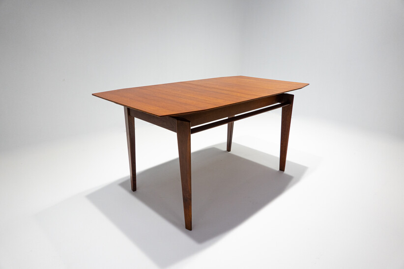 Mid-Century Modern Extendable Dining Table by Vittorio Dassi, Teak, Italy, 1950s