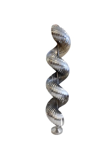 Mid-Century Modern Floor Lamp by Henri MATHIEU, Aluminium, France ,1970s