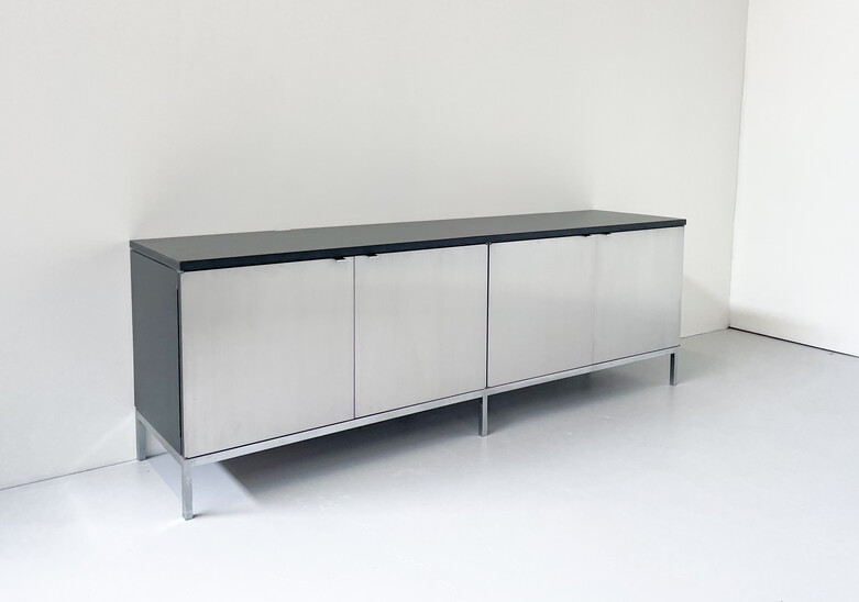 Mid-Century Modern Florence Knoll Sideboard, Aluminium and Wood, 1960s