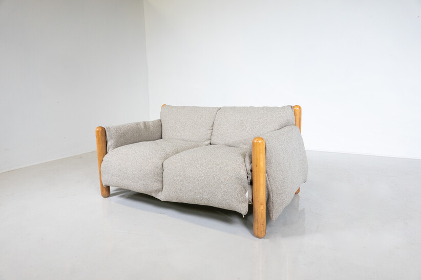 Mid-Century Modern Gambadilegno Sofa by Enzo Mari for Driade,  Italy, 1974