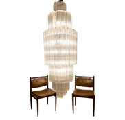 Mid-Century Modern Glass Suspension, Italy, 1960s