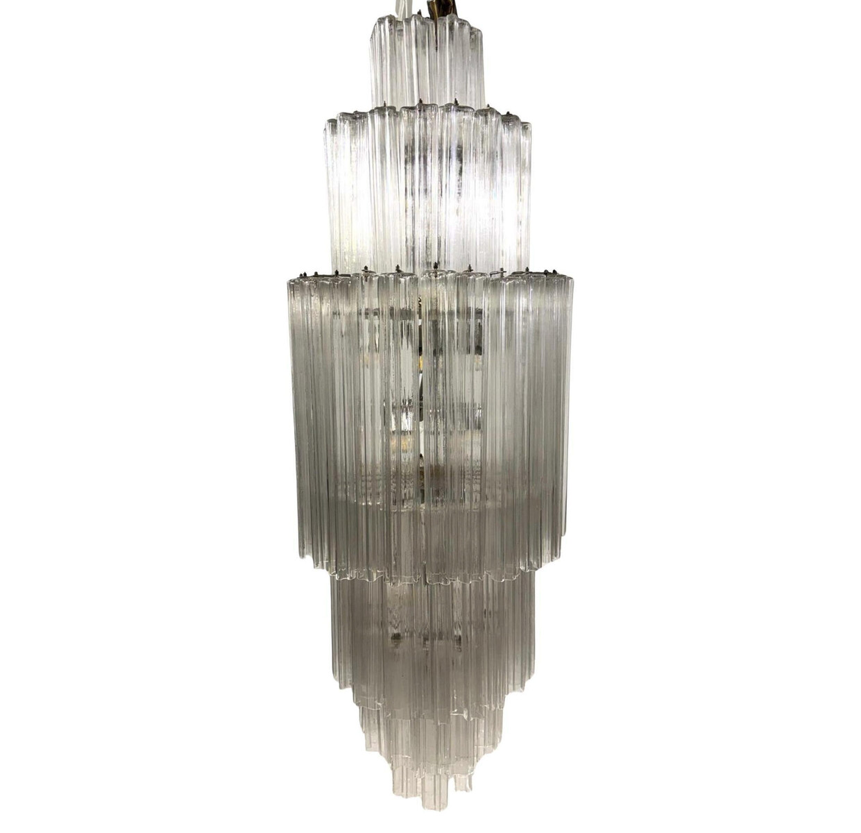 Mid-Century Modern Glass Suspension, Italy, 1960s