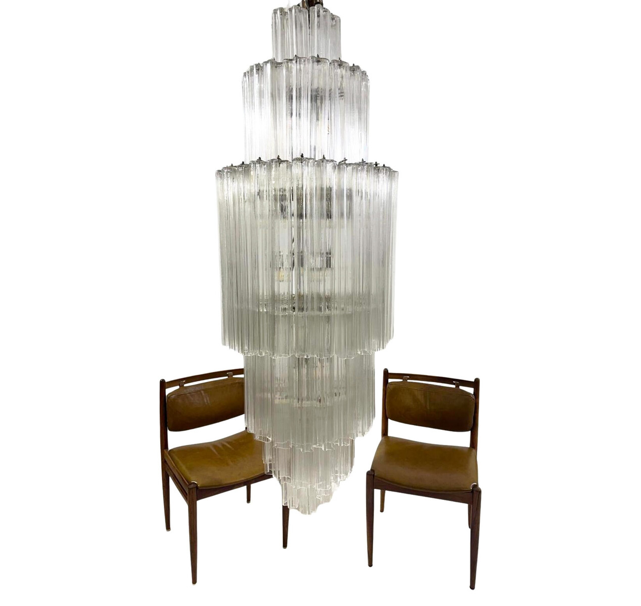 Mid-Century Modern Glass Suspension, Italy, 1960s