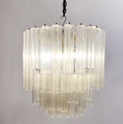 Mid-Century Modern Glass Suspension, Italy, 1970s