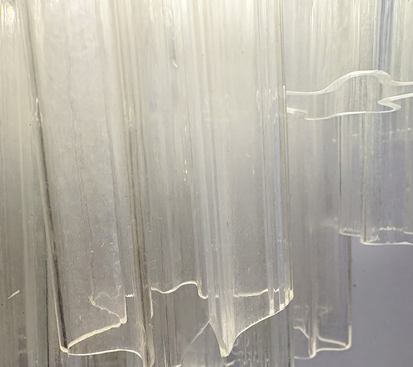 Mid-Century Modern Glass Suspension, Italy, 1970s