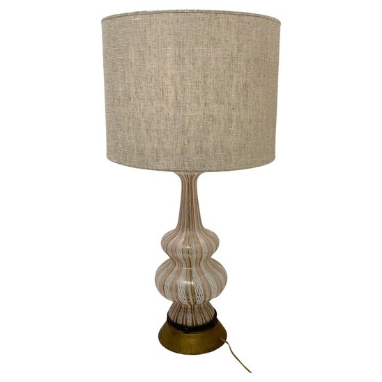 Mid-Century Modern Glass Table Lamp
