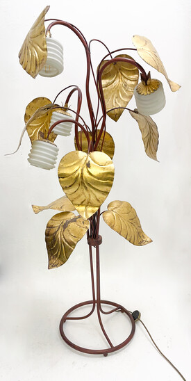 Mid-Century Modern Golden Floor Lamp