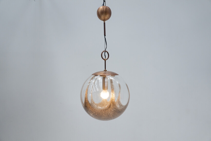 Mid-Century Modern Golden Glass Suspension, 1960s