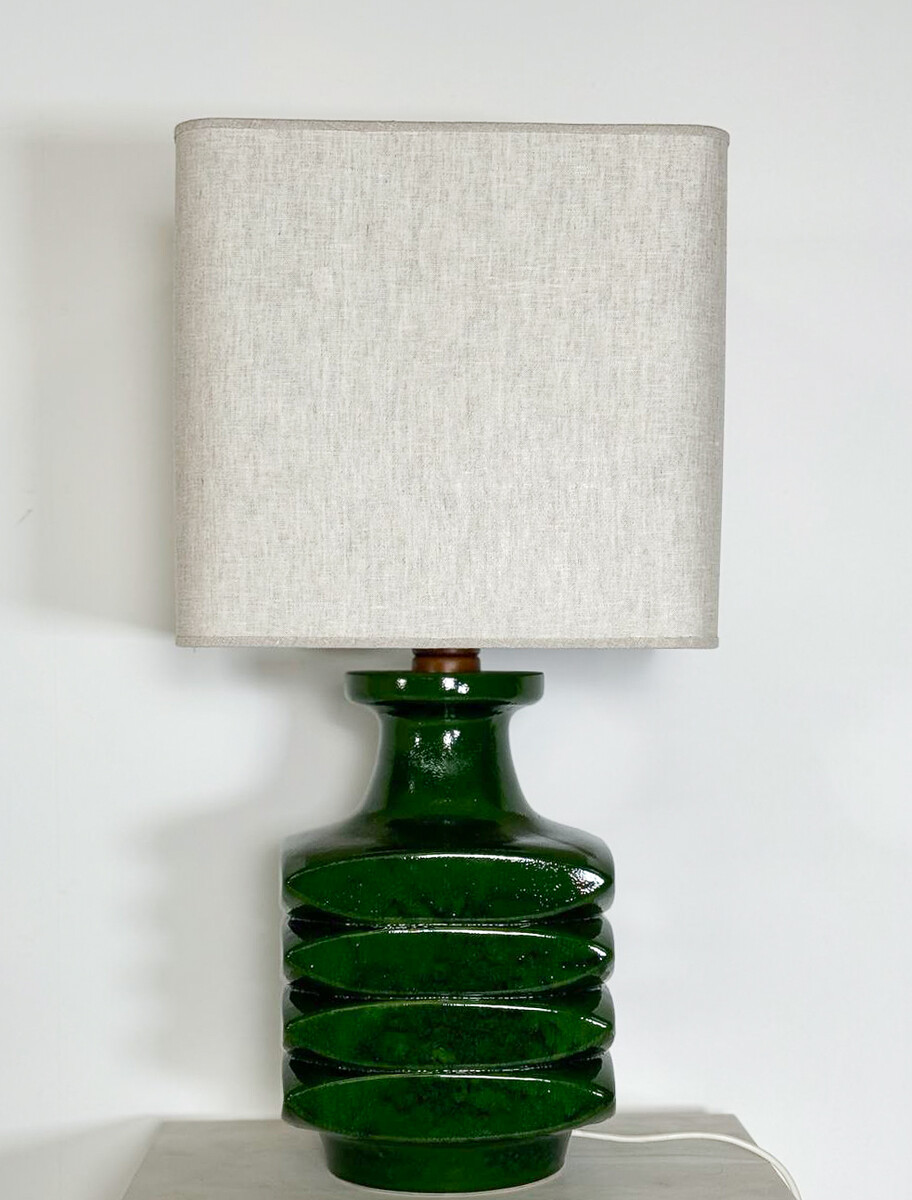 Mid-Century Modern Green Ceramic Desk lamp