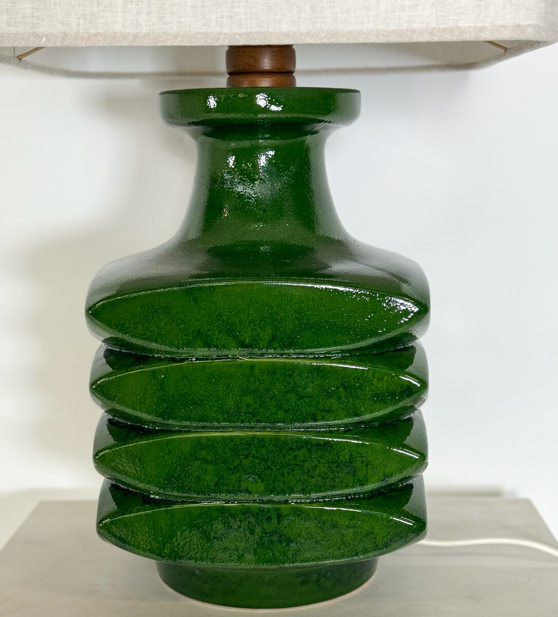 Mid-Century Modern Green Ceramic Desk lamp