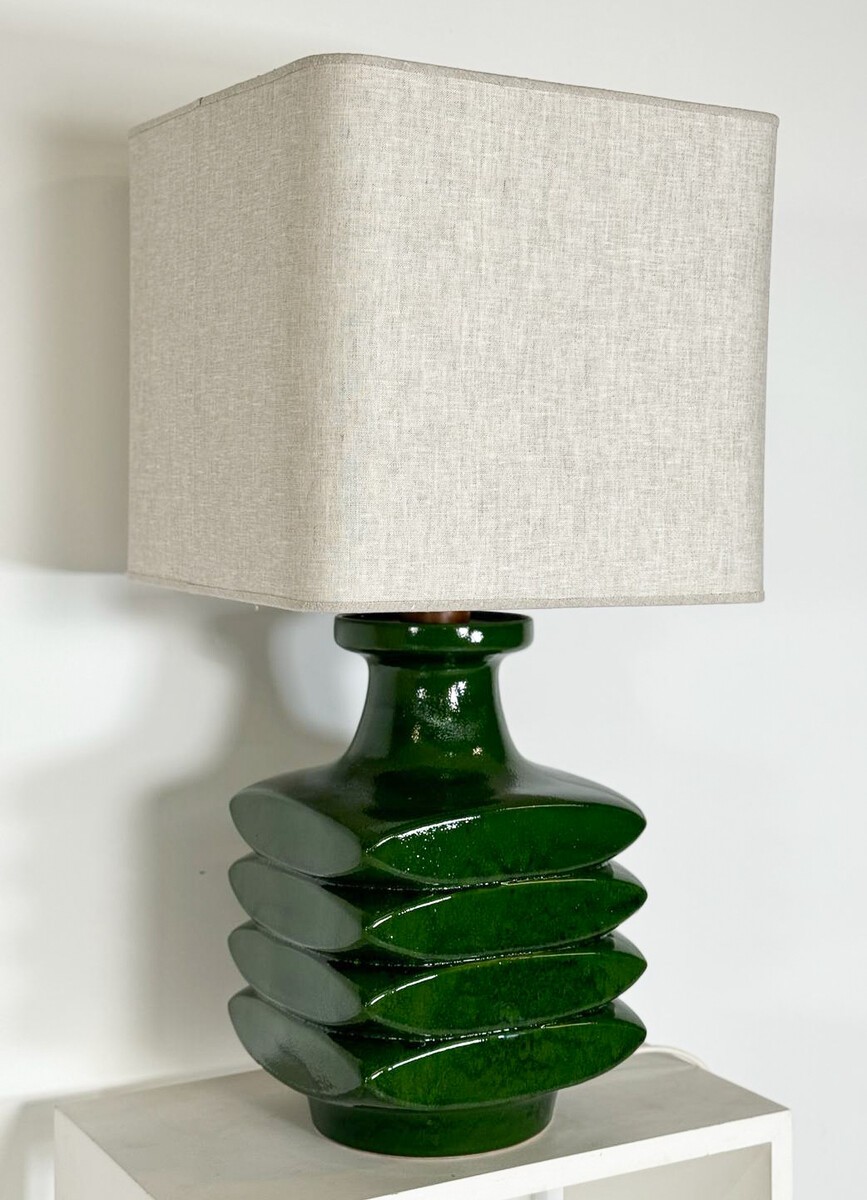 Mid-Century Modern Green Ceramic Desk lamp