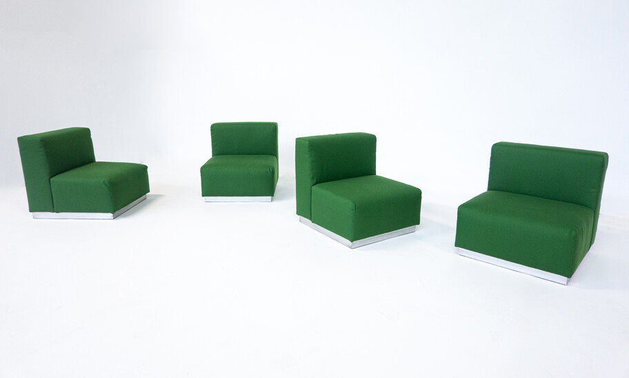 Mid-Century Modern Green Modular Italian Sofa, 1960s -Price per Piece