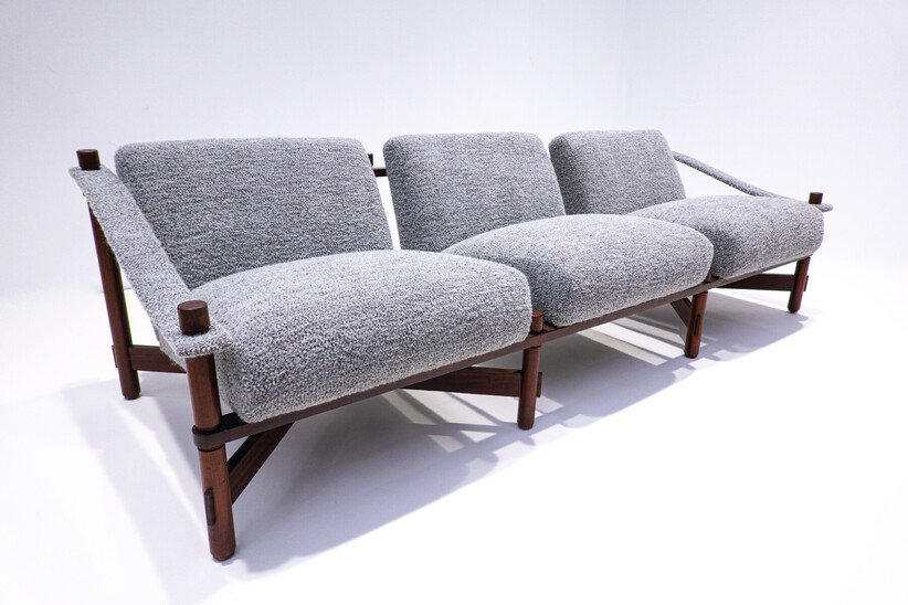 Mid-Century Modern Grey Sofa by Raffaella Crespi, Italy, 1960s