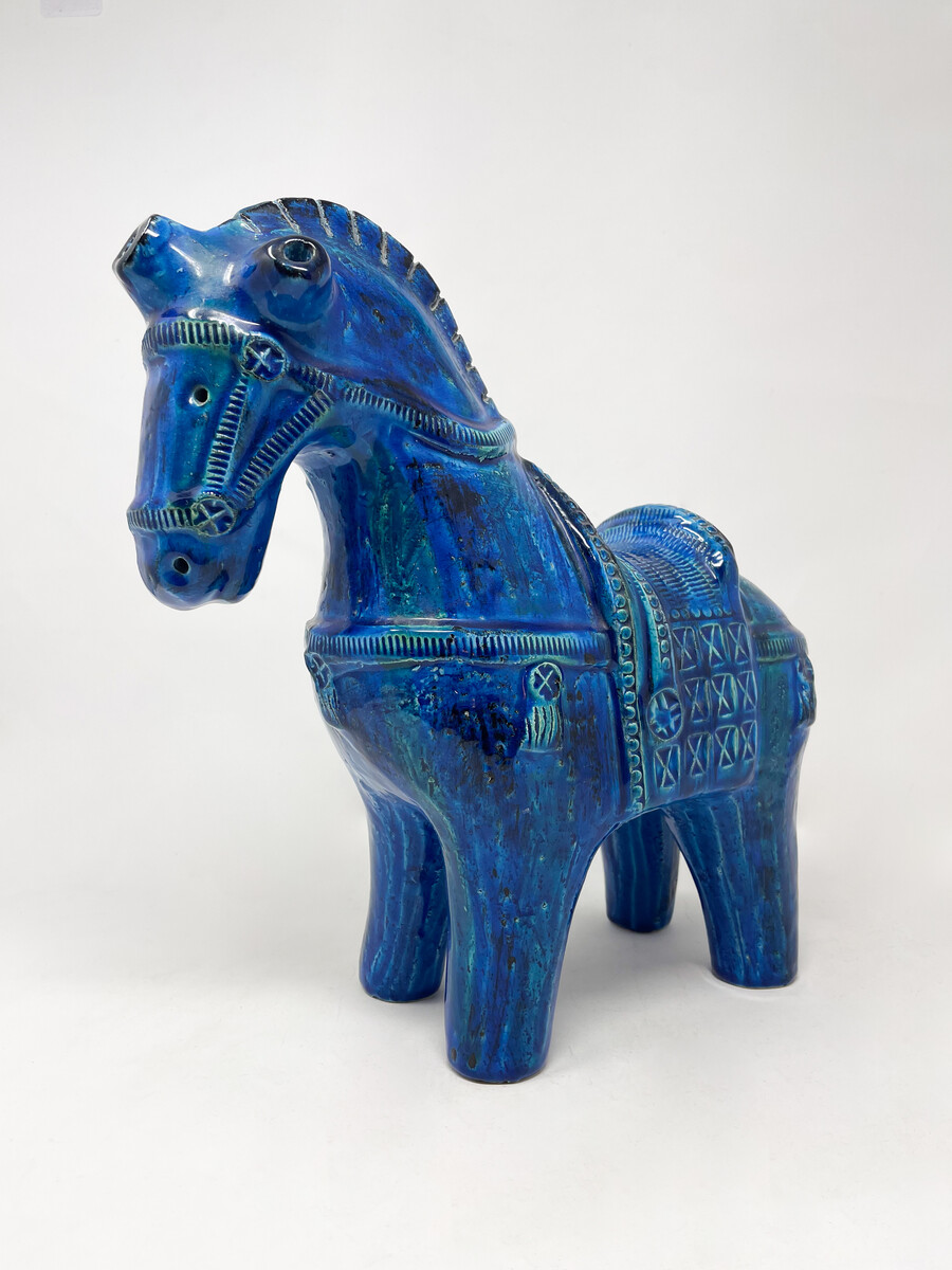 Mid-Century Modern Horse Ceramic Sculpture by Aldo Londi, Italy, 1960s