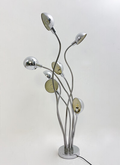 Mid-Century Modern Hydra ( 7 Branches) Floor Lamp by Pierre Folie, France, 1970s