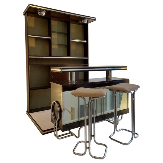 Mid-Century Modern Italian Bar Set, 1960s