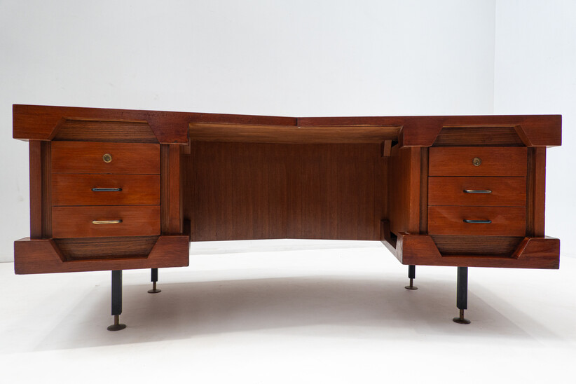Mid-century Modern Italian Desk, Teak, 1960s