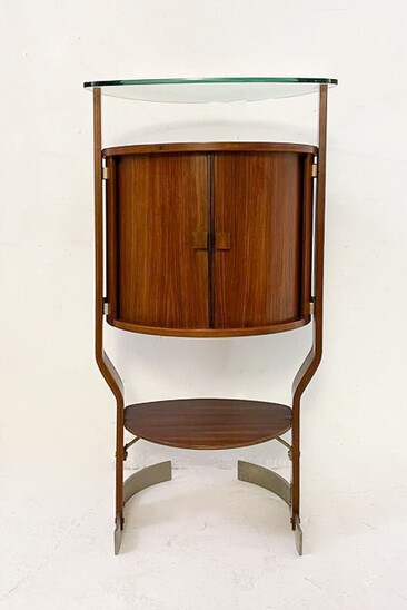 Mid-Century Modern Italian Dry Bar, Walnut, 1960s