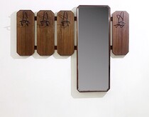 Mid-Century Modern Italian Mirror Coat Rack, 1960s