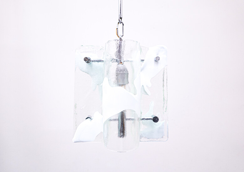 Mid-Century Modern Italian Murano Glass Suspension by Mazzega, 1960s