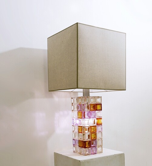 Mid-Century Modern Italian Murano Glass Table Lamp by Albano Poli for Poliarte - 1960s