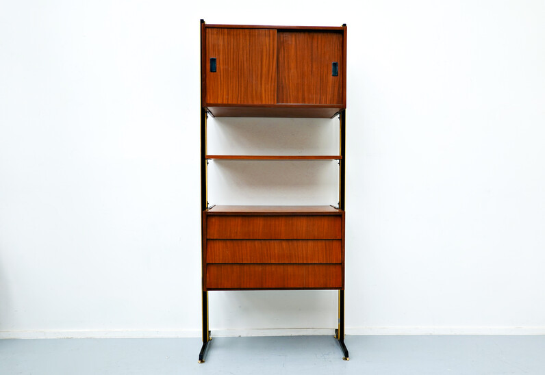 Mid-Century Modern Italian Teak Wall Unit, 1960s