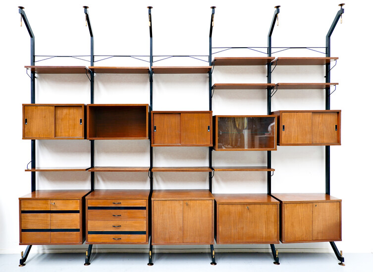 Mid-Century Modern Italian Teak Wall Unit by Ico Parisi - 1960s