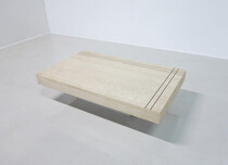 Mid-Century Modern Italian Travertine Coffee Table, 1970s