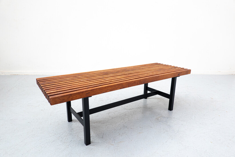 Mid-Century Modern Italian Wooden Bench, 1960s